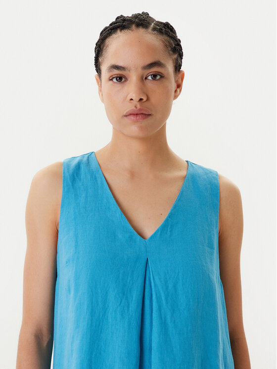 United Colors Of Benetton United Colors Of Benetton Letné šaty 4AGHDV0AX Modrá Relaxed Fit