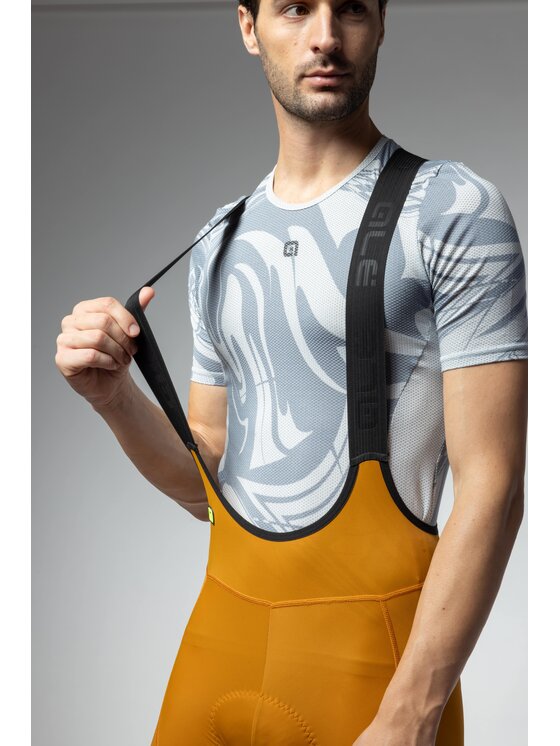 Alé Cycling Alé Cycling Szorty rowerowe PR-E Magic Colour Żółty Fitted Fit