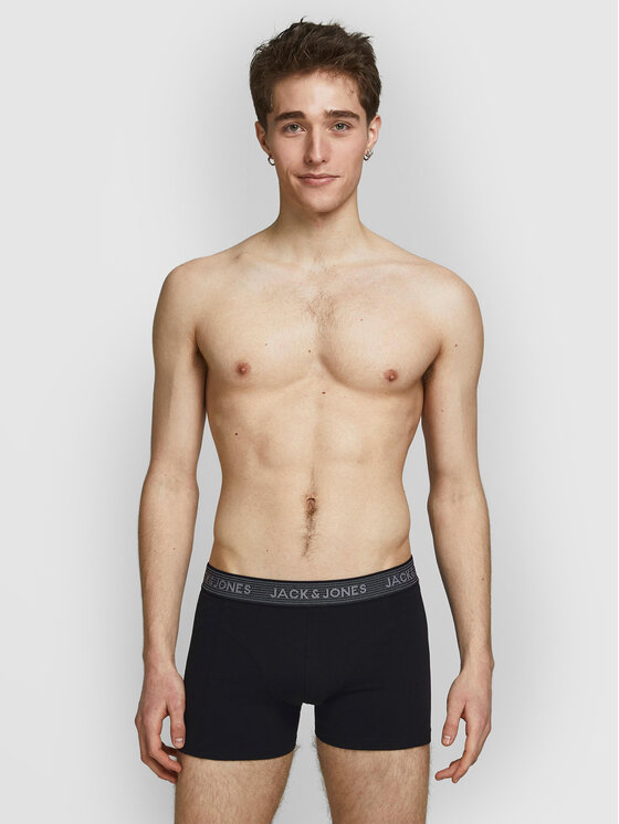 Jack&Jones Jack&Jones Set 3 parov boksaric Waistband 12127816 Črna