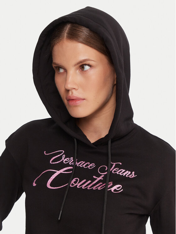 Versace Jeans Couture Versace Jeans Couture Majica dugih rukava 79HAIT05 CF01T Crna Regular Fit