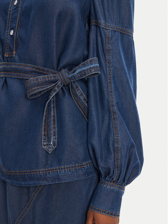 Munthe Munthe Jeans srajca Pikine 252101525207 Modra Regular Fit