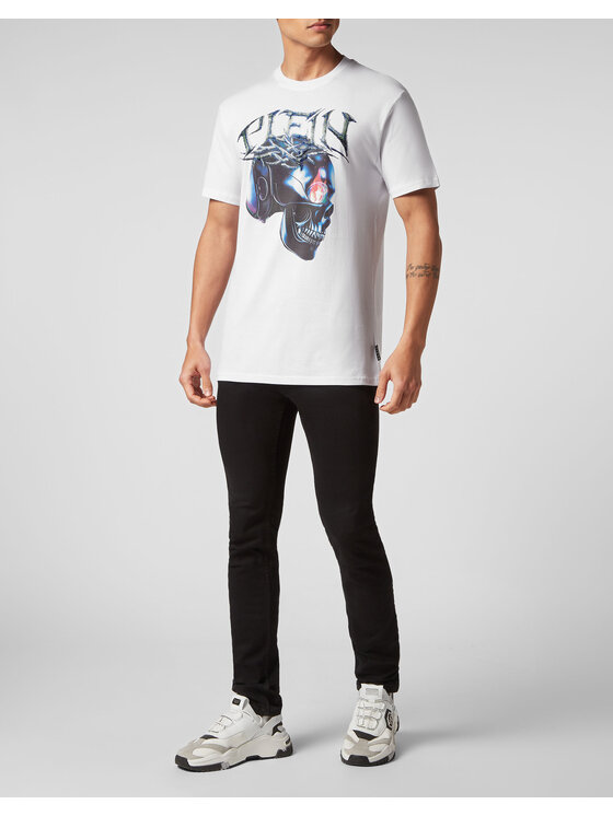 PHILIPP PLEIN PHILIPP PLEIN T-Shirt 2473 Bílá Regular Fit