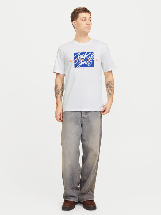 Jack&Jones Jack&Jones T-Shirt Colton 12268439 Biały Standard Fit