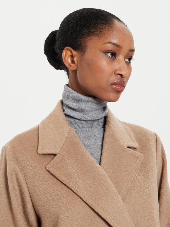Weekend Max Mara Weekend Max Mara Płaszcz wełniany Zum 2425016052 Brązowy Regular Fit
