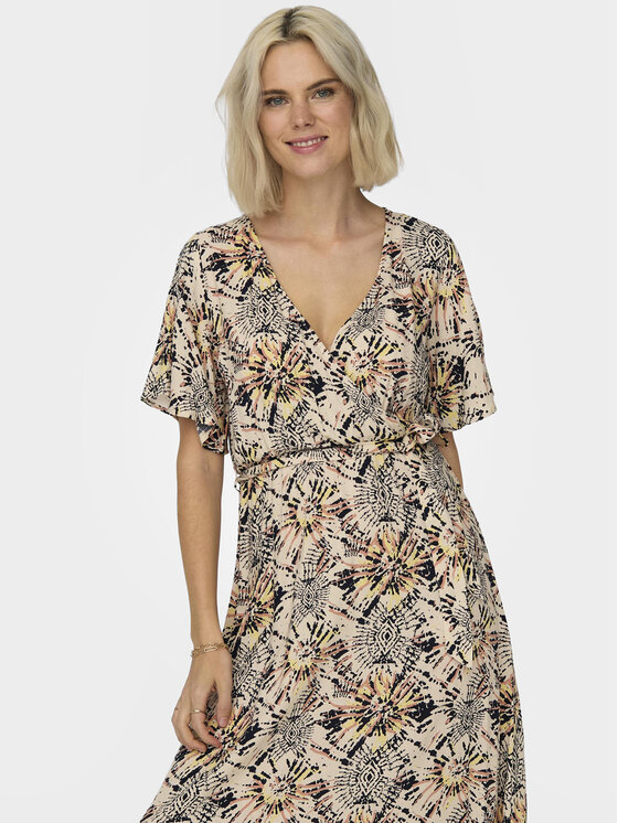 JDY JDY Sukienka koszulowa 15318215 Beżowy Regular Fit