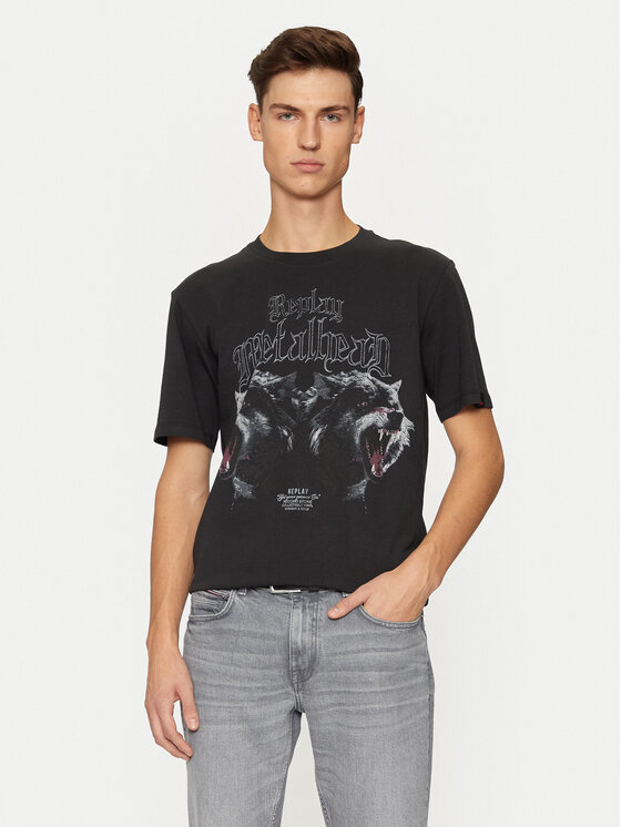 REPLAY REPLAY T-särk M6957 .000.23608P Must Regular Fit