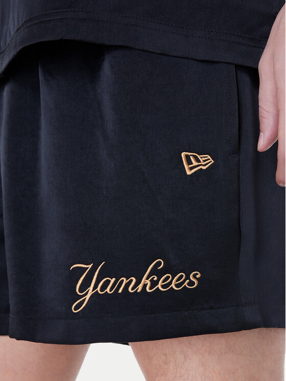 New Era New Era Sportovní kraťasy New York Yankees MLB Woven 60596375 Černá Regular Fit