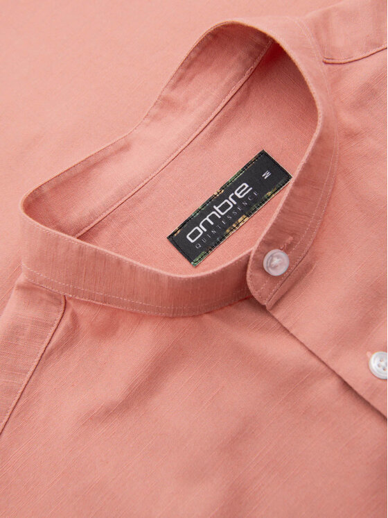 Ombre Ombre Koszula K704 Różowy Regular Fit