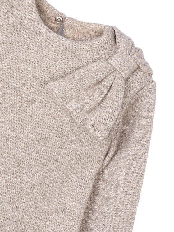 Mayoral Mayoral Плетена рокля 4991 Бежов Regular Fit