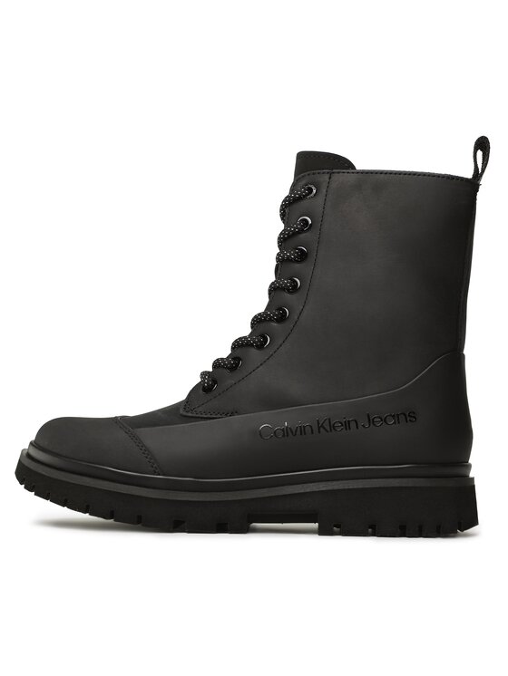 Calvin Klein Jeans Calvin Klein Jeans Μποτάκια Chunky Combat Laceup Boot Rub YW0YW01066 Μαύρο