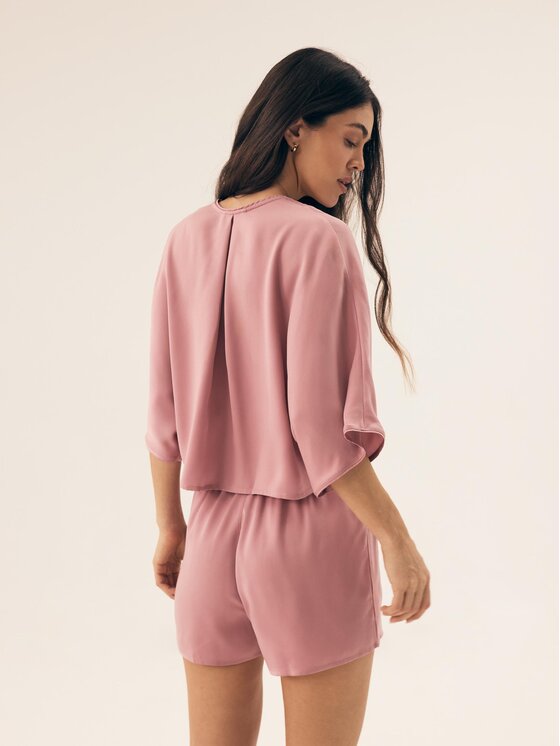 Esotiq Esotiq Piżama 42653 Różowy Regular Fit