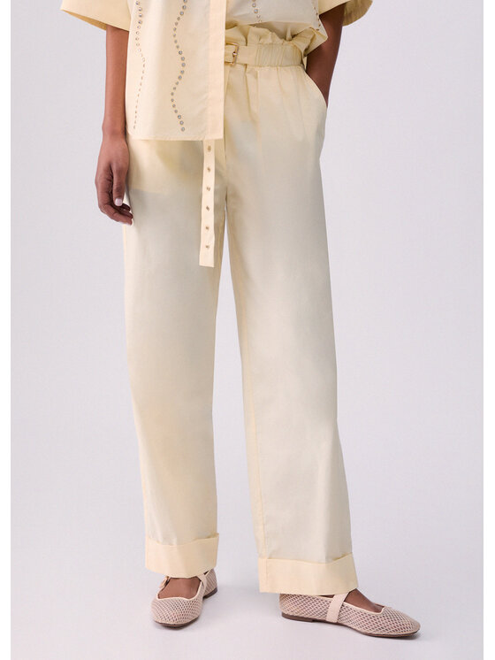Liu Jo Liu Jo Pantaloni di tessuto CA6249TS246P9640 Giallo Regular Fit