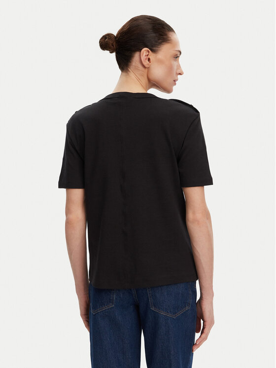 Tommy Hilfiger Tommy Hilfiger Bluse WW0WW42907 Schwarz Regular Fit
