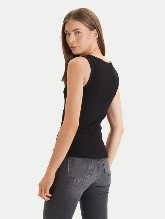 Guess Guess Топ W6GP22 K2954 Чорний Regular Fit