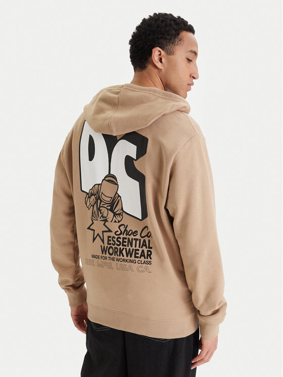 DC Shoes DC Shoes Суитшърт Anodized EDYSF03267 Бежов Regular Fit