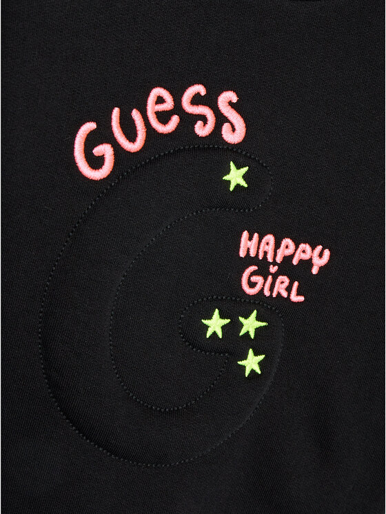 Guess Guess Majica dugih rukava K3BQ00 KAD74 Crna Regular Fit