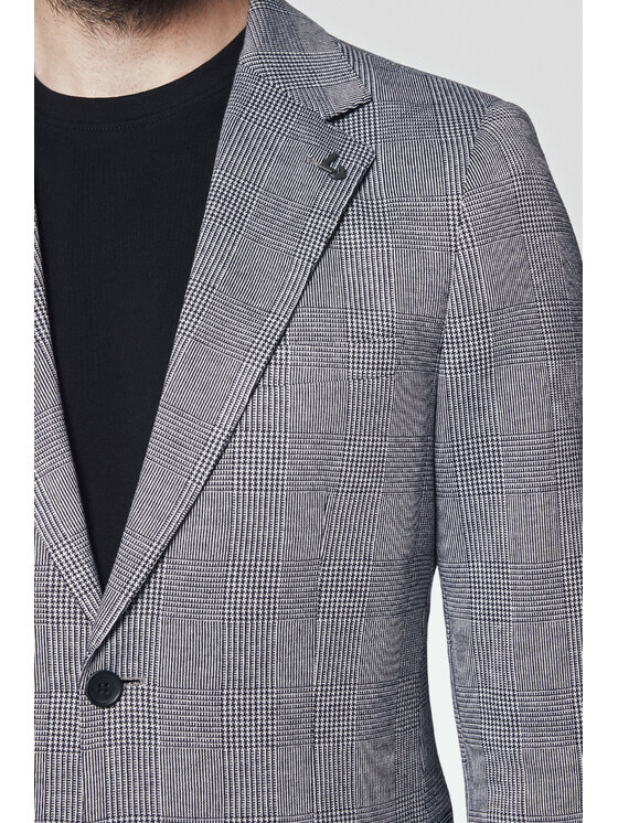 Lancerto Lancerto Marynarka Tularosa MA131124000015 Szary Slim Fit