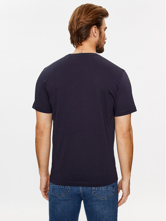 Gant Gant T-Shirt Shield 2003184 Granatowy Regular Fit