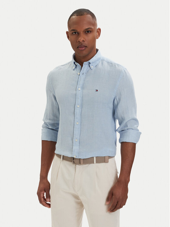 Tommy Hilfiger Cămașă MW0MW41530 Albastru deschis Regular Fit