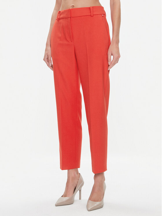 Tommy Hilfiger Pantaloni din material Core WW0WW39723 Portocaliu Straight Fit