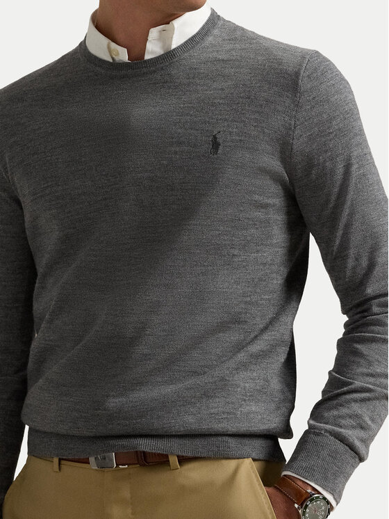 Polo Ralph Lauren Polo Ralph Lauren Sveter 710946143002 Sivá Slim Fit