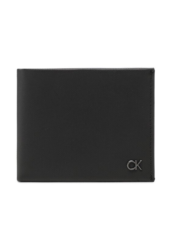 Calvin Klein Голям мъжки портфейл Ck Clean Pq Bifold 5cc W/Coin K50K510290 Черен