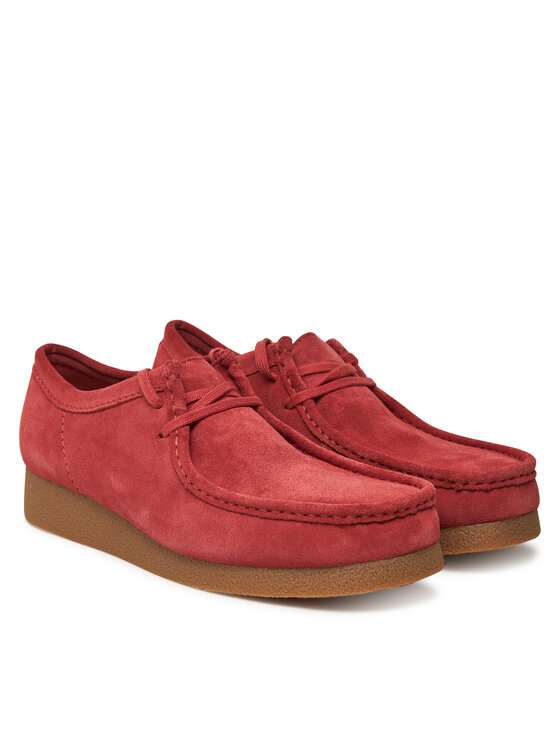 Clarks Clarks Półbuty Wallabee  26180921 Czerwony