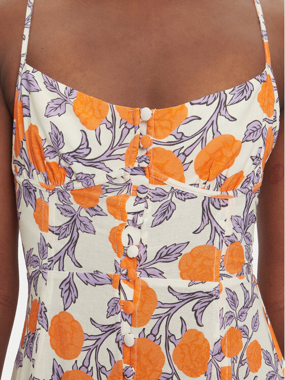 Maaji Maaji Letné šaty Western Orange Flower Sia PT2748CLD001 Oranžová Regular Fit