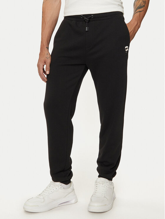 KARL LAGERFELD KARL LAGERFELD Teplákové nohavice 705038 544910 Čierna Regular Fit