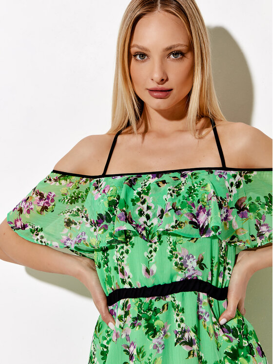 Rage Age Rage Age Sukienka letnia Sofia Zielony Regular Fit
