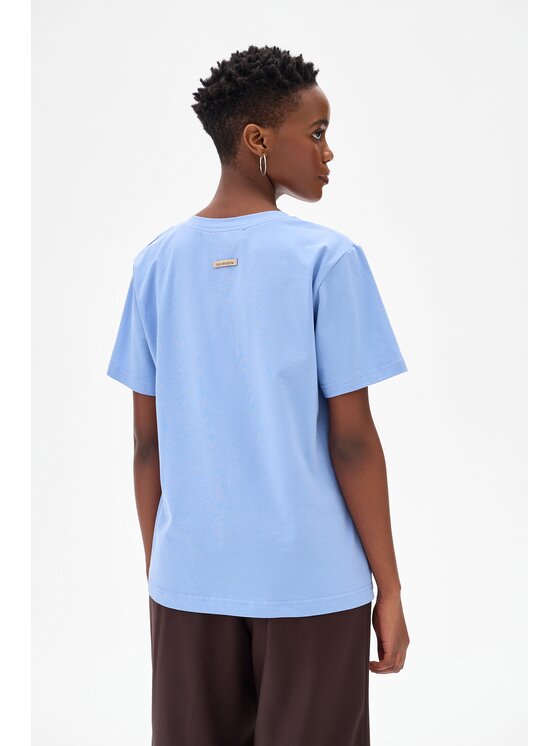blue shadow blue shadow T-Shirt Mango Niebieski Regular Fit