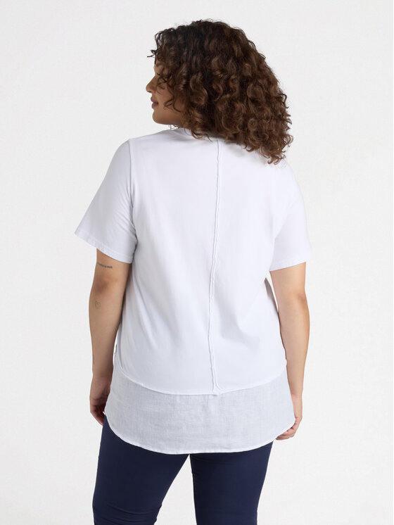 Fiorella Rubino Fiorella Rubino T-Shirt G029L008340N011 Biały Regular Fit