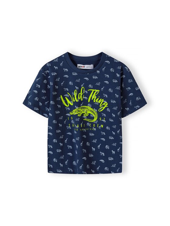 MINOTI MINOTI Komplet t-shirt i spodenki 17SET 5 Niebieski Regular Fit