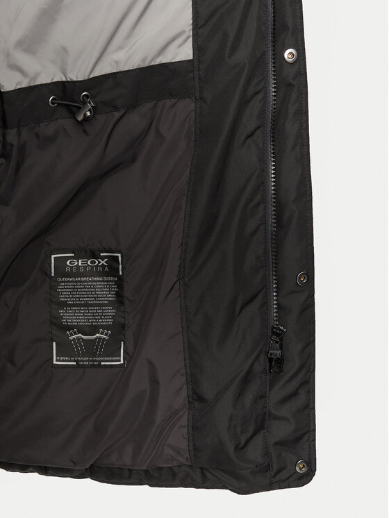 Geox Geox Zimní bunda Leitan M4628B T3144 F9000 Černá Regular Fit