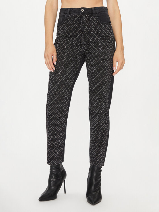 Patrizia Pepe Patrizia Pepe Traperice 2P1552/D014-K449 Crna Relaxed Fit