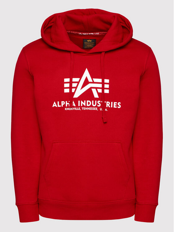 Alpha Industries Alpha Industries Pulóver Basic 178312 Piros Regular Fit