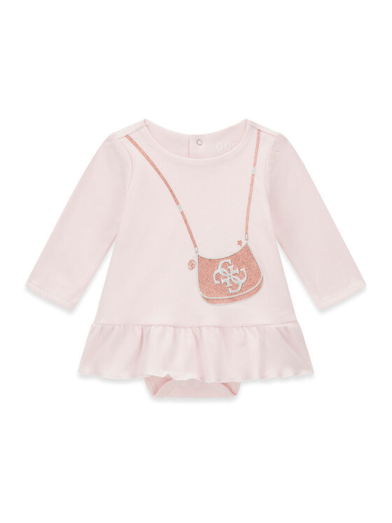 Guess Guess Sukienka codzienna S6BG02 K5997 Różowy jasny Regular Fit