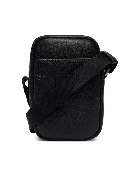 Calvin Klein Calvin Klein Τσαντάκι Emblem Aop Emboss Slim Reporter LV04D3371G Μαύρο