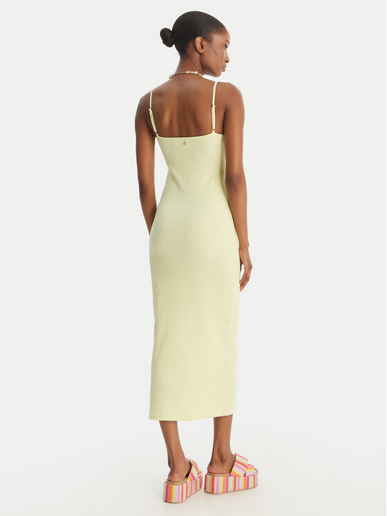 Roxy Roxy Лятна рокля Wavey Lady ERJKD03530 Зелен Slim Fit