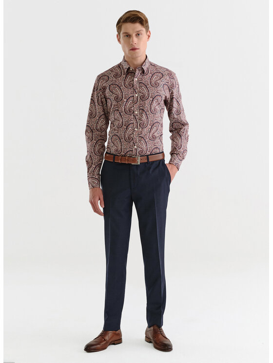 Pako Lorente Pako Lorente Koszula P23WN-1X-007 Bordowy Slim Fit