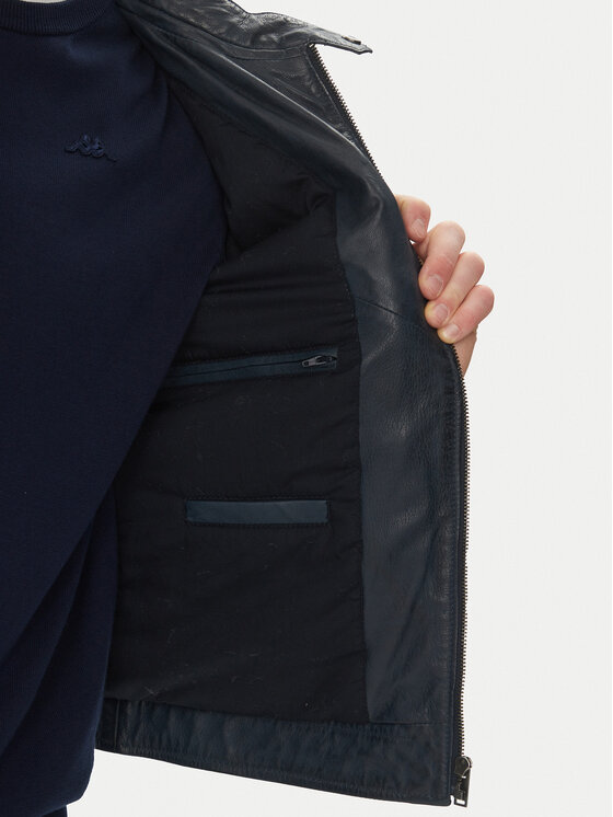 Serge Pariente Serge Pariente Lederjacke Alon Dunkelblau Regular Fit