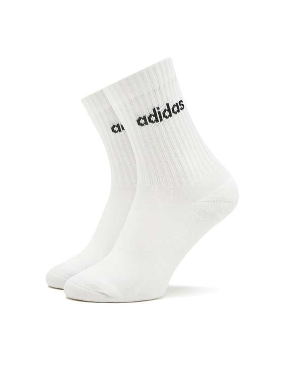adidas adidas Visoke nogavice Unisex Linear Crew Cushioned Socks 3 Pairs HT3455 Bela
