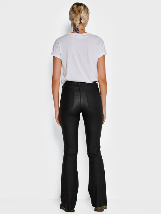 Noisy May Noisy May Spodnie z imitacji skóry Sallie 27018425 Czarny Skinny Fit