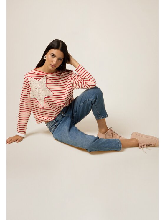 Oltre Oltre Jeans P579R108582N024 Turchese Boy Fit