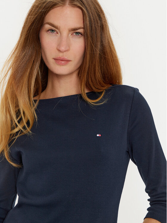 Tommy Hilfiger Tommy Hilfiger Bluzka New Cody WW0WW40589 Granatowy Slim Fit