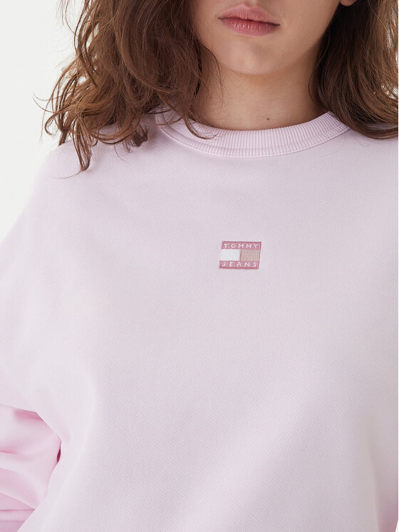 Tommy Jeans Tommy Jeans Суитшърт Badge DW0DW17325 Розов Boxy Fit