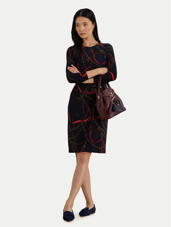 LAUREN RALPH LAUREN LAUREN RALPH LAUREN Sukienka codzienna 200P03736001 Granatowy Slim Fit