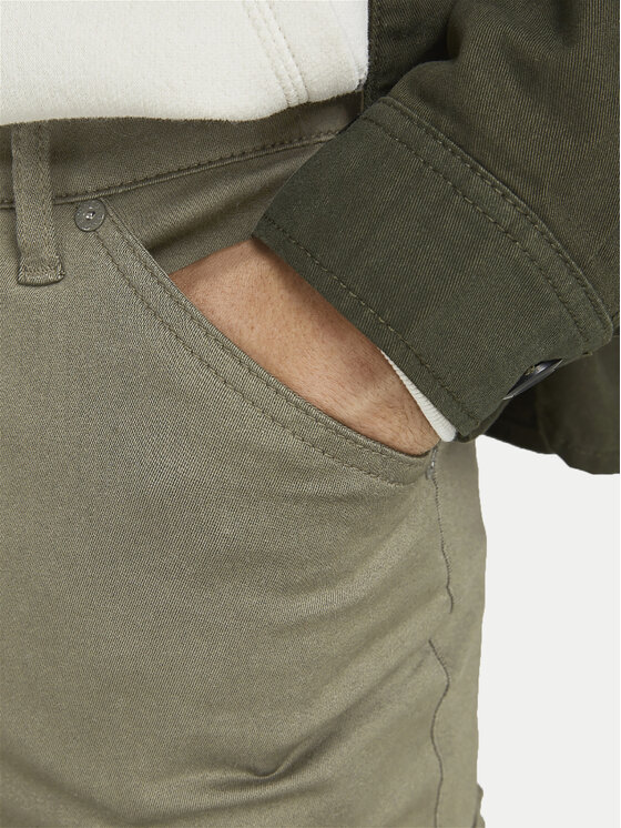 Jack & Jones Jack & Jones Medžiaginės kelnės Stace 12194246 Žalia Tapered Fit