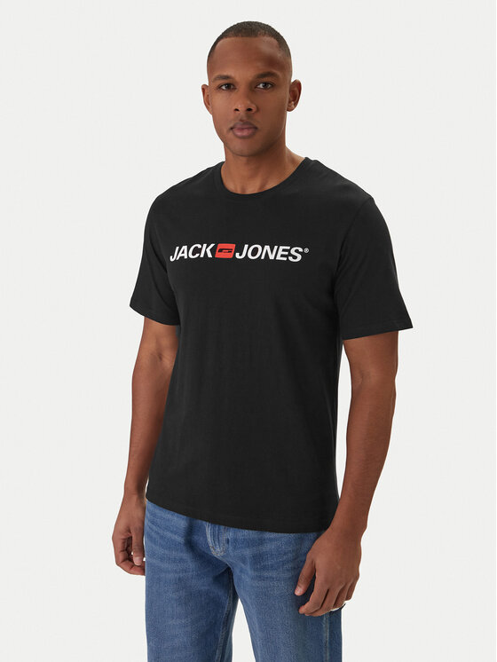 Jack & Jones Tričko Jjecorp Logo 12137126 Čierna Slim Fit