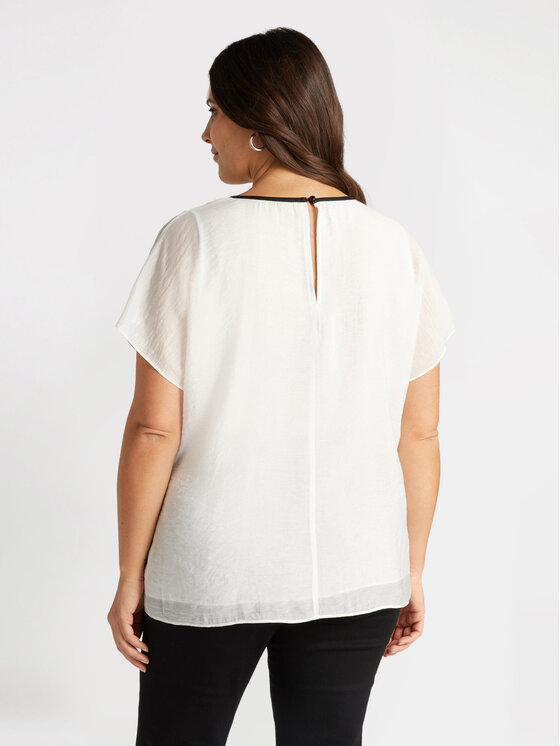 Fiorella Rubino Fiorella Rubino Bluzka 2723T002235N011 Biały Regular Fit